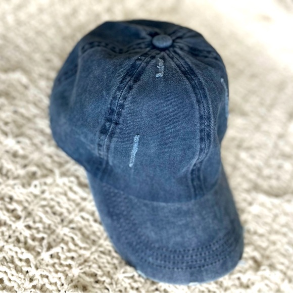 David and Young Baseball Cap - Distressed Denim - Picture 3 of 6